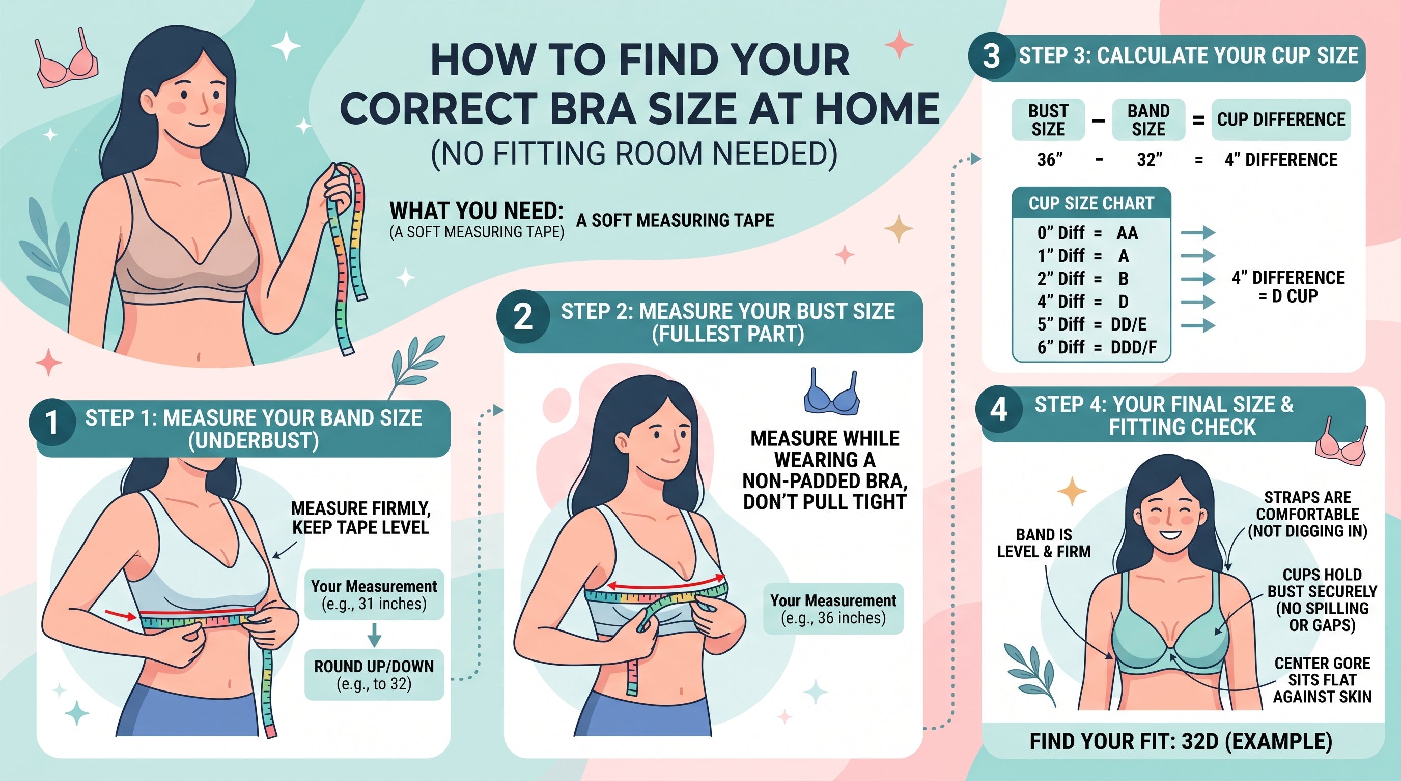 How to Find Your Correct Bra Size at Home (No Fitting Room Needed)